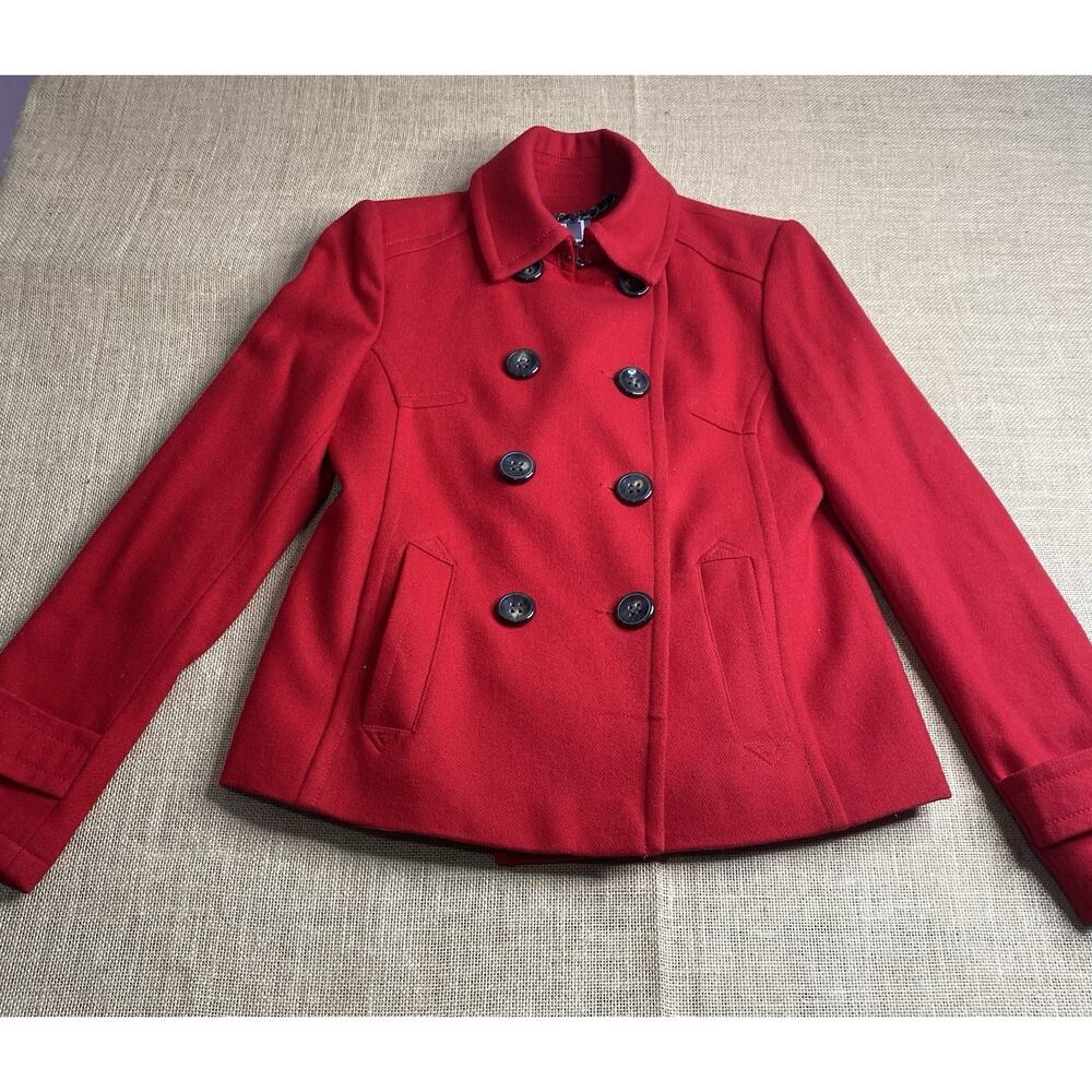 # Vintage Jcp Wool Coat In Red